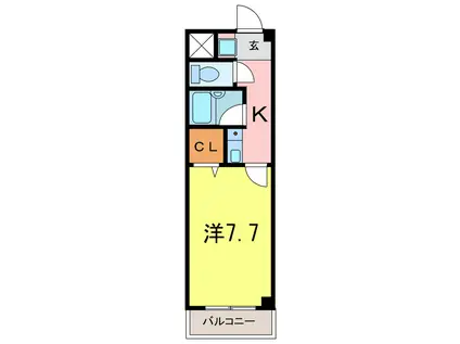 愛教マンション(1K/3階)の間取り写真