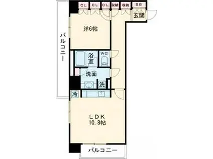 ジョイスコート(1LDK/5階)の間取り写真