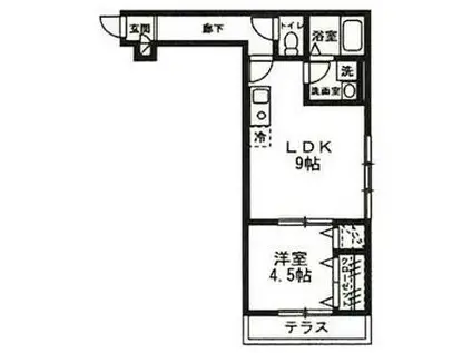 イーグルワン(1LDK/3階)の間取り写真