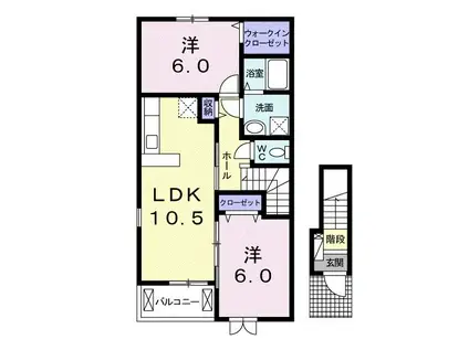 グロリオサ(2LDK/2階)の間取り写真
