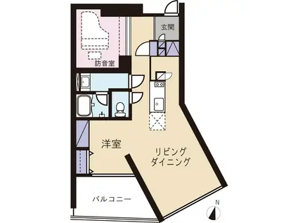 金線マンション(2LDK/1階)の間取り写真