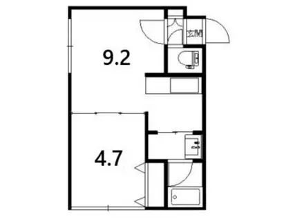 ベルクレール琴似II(1LDK/5階)の間取り写真