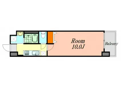 ウイング宝町ファイブ(1K/12階)の間取り写真