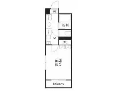 パティオ中野(1K/2階)の間取り写真