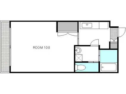 パティオ東古松(1K/3階)の間取り写真