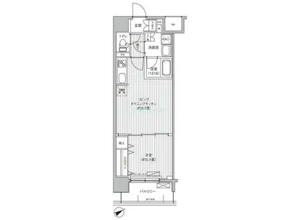 レ・ソール本八幡グローレ(1LDK/12階)の間取り写真