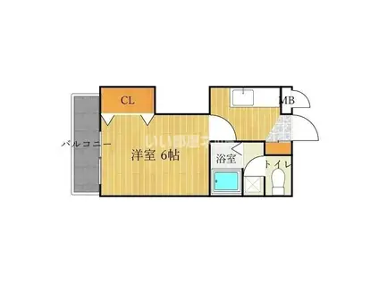 フォレストグローブ(1K/3階)の間取り写真