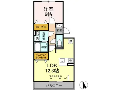 サロン・ド・RIKU(1LDK/3階)の間取り写真