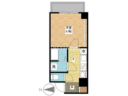 ヴィオラ元船(1K/9階)の間取り写真