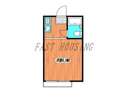 ハイツたから大原(ワンルーム/2階)の間取り写真