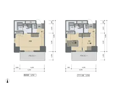 スカイグランデ汐留(ワンルーム/9階)の間取り写真