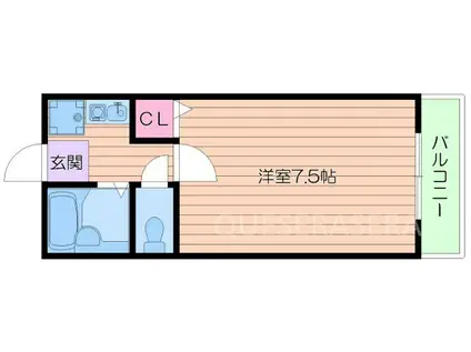 メゾンイズミ(1K/1階)の間取り写真