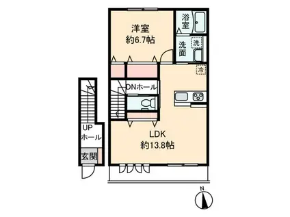 プロスパー・シップ(1LDK/2階)の間取り写真