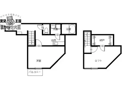 ル・プティボヌール(1K/1階)の間取り写真