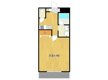 プレイス白山(1K/3階)の間取り写真