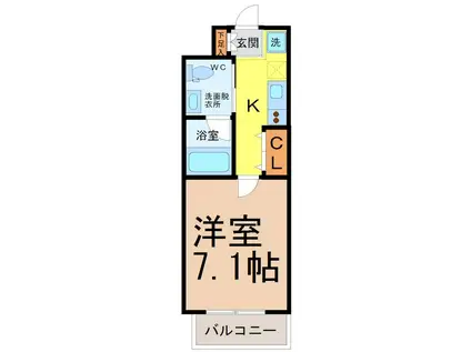 ERUZA BLDG名古屋駅前(1K/14階)の間取り写真