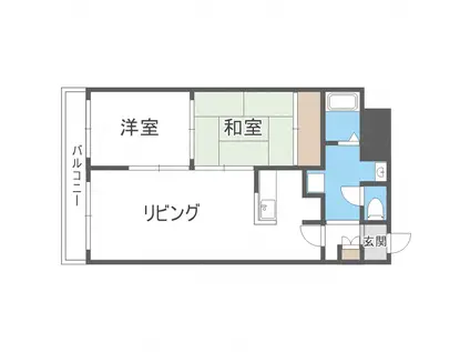 GRAMERCY SAPPORO(2LDK/3階)の間取り写真