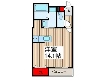 マグノリア(ワンルーム/2階)の間取り写真