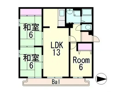 エミール瀬田(3LDK/10階)の間取り写真