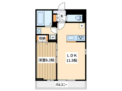 リコルテノトロ(1LDK/3階)の間取り写真