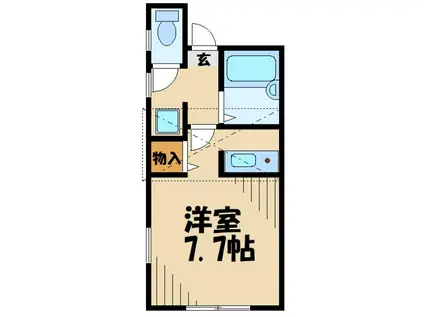 ラズベリー共和(ワンルーム/1階)の間取り写真