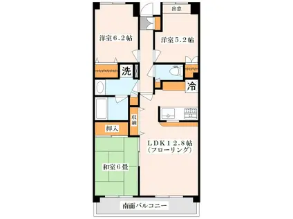 ソフィア経堂(3LDK/4階)の間取り写真