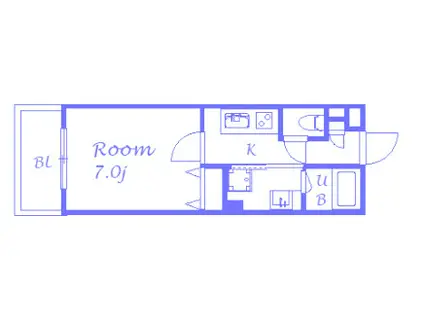 未来館大宮(1K/2階)の間取り写真