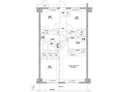 エルデンシア南大泉(3LDK/2階)の間取り写真