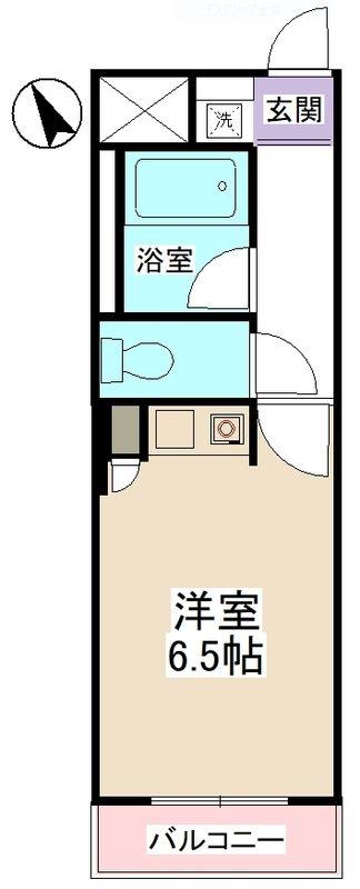 ハイツフォレスト(ワンルーム/2階)の間取り写真
