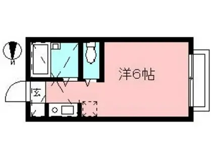 ハイツM(ワンルーム/1階)の間取り写真