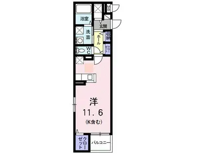 コンフォート登呂(ワンルーム/3階)の間取り写真