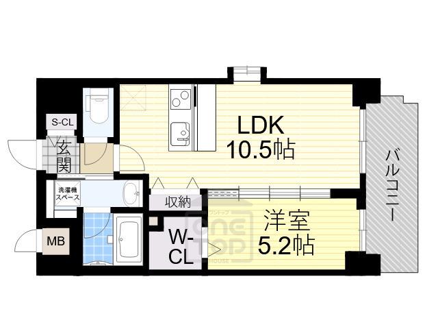 スプランディッド新大阪8(1LDK/3階)の間取り写真