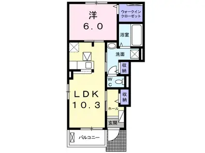 リオンリゾートIII(1LDK/1階)の間取り写真