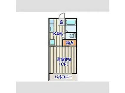 PALLZONE(1K/2階)の間取り写真