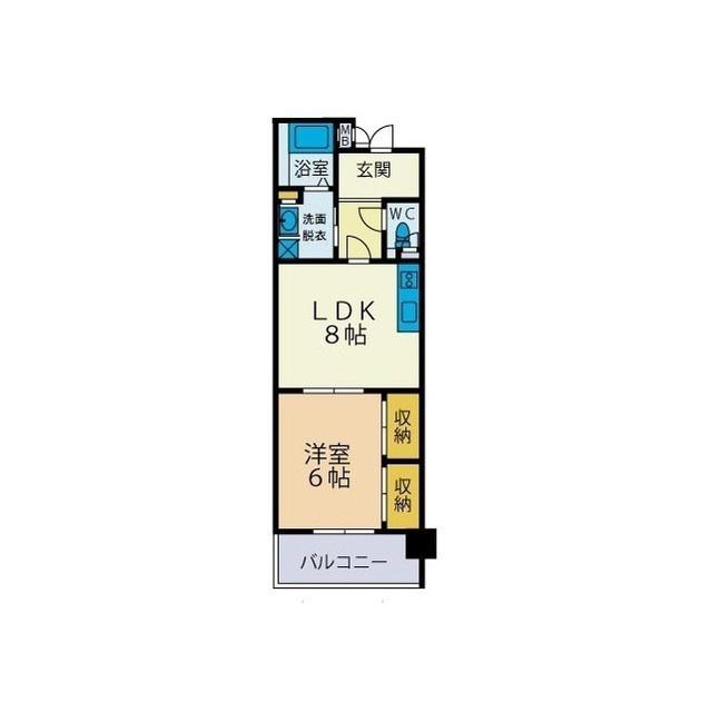 アロスフロール(1LDK/4階)の間取り写真