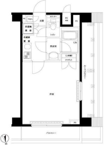 ルーブル浜田山(1K/5階)の間取り写真