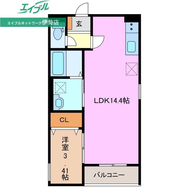 AKATSUKI RESIDENCE(1LDK/3階)の間取り写真