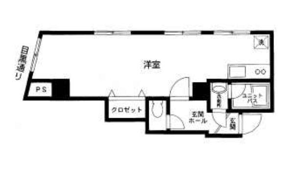 宝恵マンション(ワンルーム/8階)の間取り写真