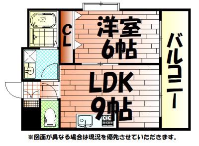 チャペルコンサート(1LDK/7階)の間取り写真