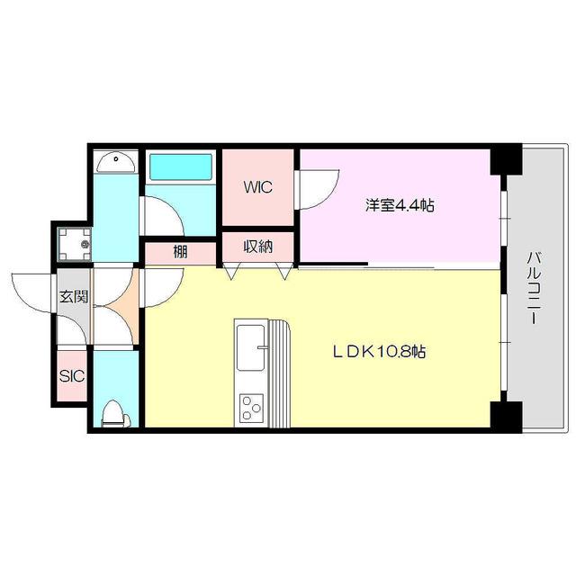 スプランディッド新大阪8(1LDK/10階)の間取り写真