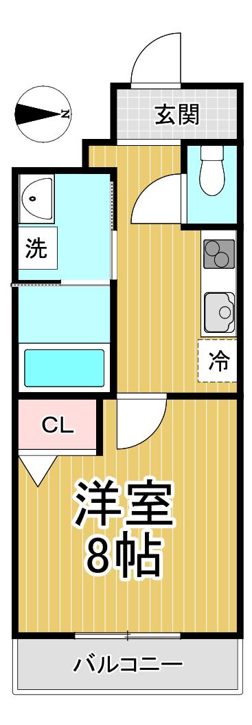 ダイワール宝塚(1K/1階)の間取り写真