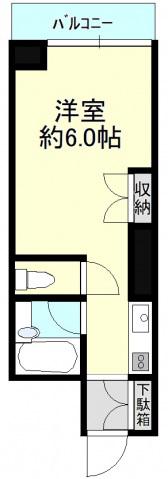 サンピア白樺(ワンルーム/2階)の間取り写真