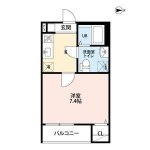 ガーデンプレイス(1K/3階)の間取り写真