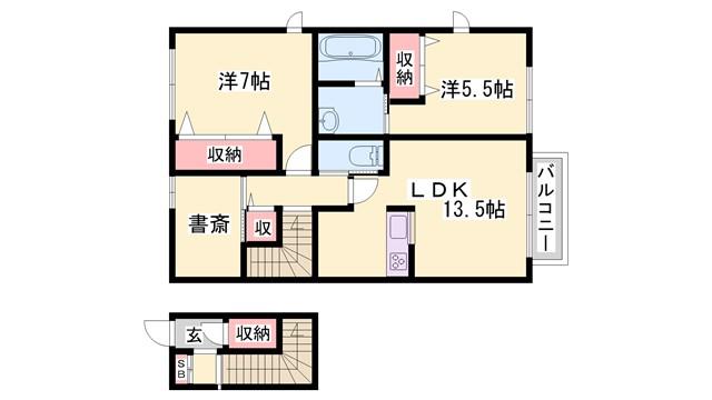 メゾン・すこやか(2SLDK/2階)の間取り写真