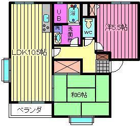 マノワール季史A棟(2LDK/2階)の間取り写真