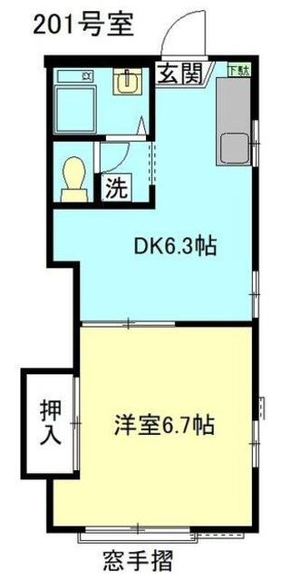 サンハイツ早宮(1DK/2階)の間取り写真