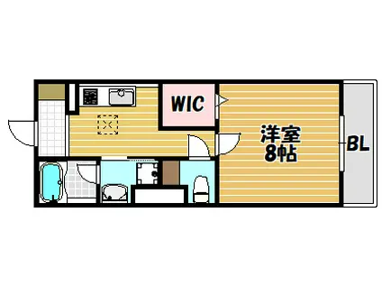 LIBRAINE(1K/2階)の間取り写真