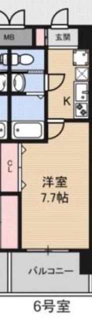 LUXE新大阪1(1K/2階)の間取り写真
