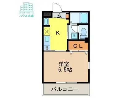 RESIDENCE家野(1K/3階)の間取り写真