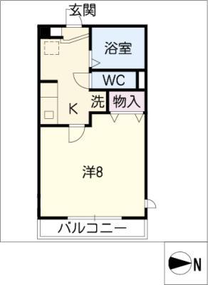 TIERRA イースト(1K/1階)の間取り写真